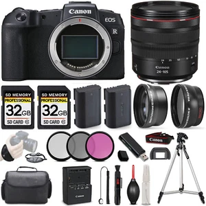 Canon EOS RP Mirrorless 26.2MP SLR Camera + Canon EF 24-105mm f/4L IS USM Lens - Picture 1 of 10