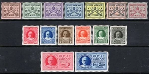 VATICAN Sc#1-13,E1-2 1929 Definitive MHH/MHR (no thin) - Picture 1 of 2