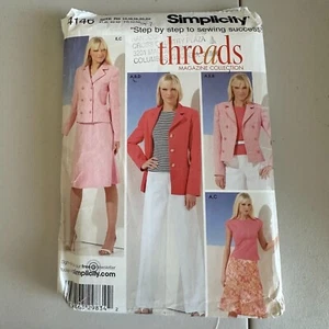 Simplicity Pattern 4146 Sz 14-22 Misses Petite Skirt Pants Lined Jacket Top Y2K - Picture 1 of 7