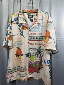 Fresh Prints Of Bel Air Shirt Mens 4XL Multicolor Paradise Island Flamingo 4X - Picture 1 of 7