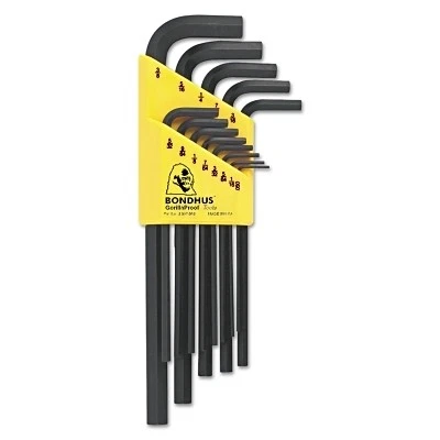 Hex L-Wrench Key Set, 13 per holder, Hex Tip, Inch Bondhus 12137 37231121372 - Image 1 of 1