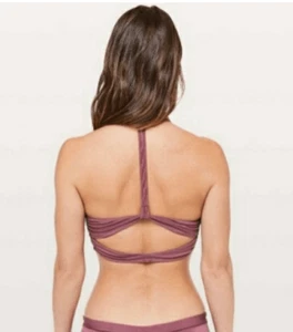 Lululemon Simply There Bralette mauve Träger leichter Halt minimal ungepolstert - Bild 1 von 8