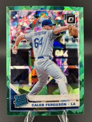 2019 Panini Donruss Optic Rated Rookies Caleb Ferguson #62 (RC) Cracked Ice 4/7 - Image 1 of 3