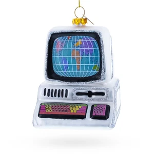 Vintage Computer Glass Ornament - Picture 1 of 4