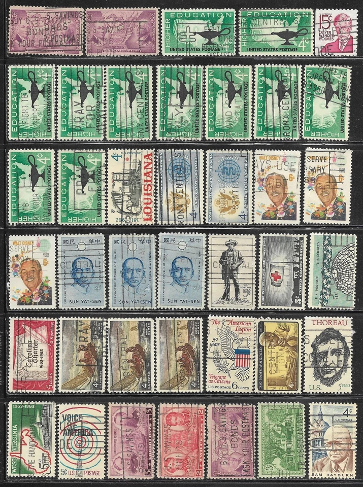 US Slogan Station SOTN Cancels United States Packet of 40 Stamps Collection  2 - Image 1 of 1