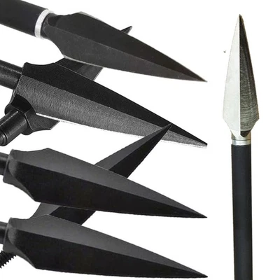 Archery Arrowhead Broadhead 150gr Bow Arrow Screw Point Tip Hunting Shoot Target - Image 1 of 4