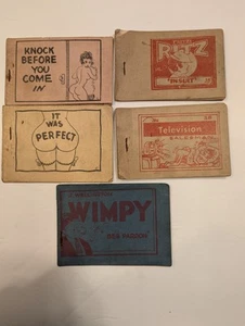 Vintage Posten 6 verschiedene Tijuana Bibel Erwachsene gewagte Minibücher - Bild 1 von 3