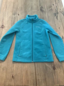 Columbia Jacket Youth Large 14/16 Green Sweater Full Zip Fleece Girls Mock Neck - Picture 1 of 3