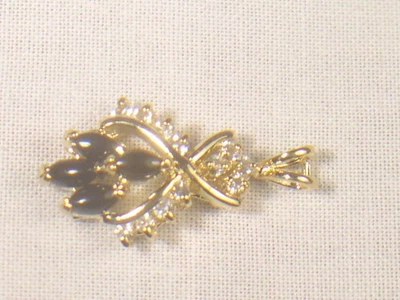 COLGANTE ÓNIX DISEÑADOR VINTAGE PIEDRAS PRECIOSAS CON CRISTALES DE SWAROVSKI 213X-175 Foto 1 de 4