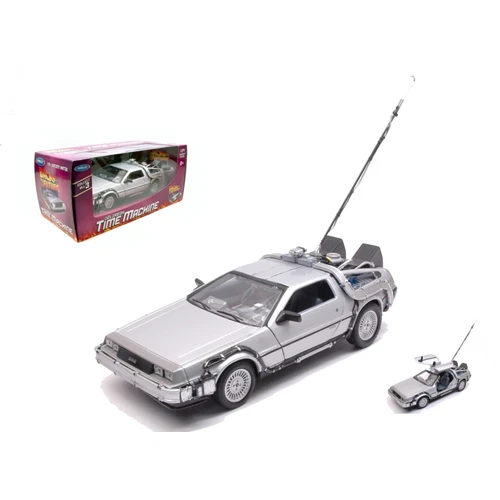 DE LOREAN RITORNO AL FUTURO 1 1:24 Welly Movie Modellino Nuovo - Immagine 1 di 4