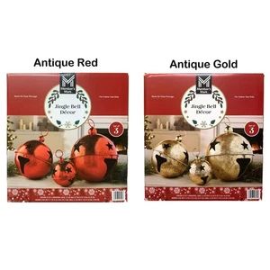 Member's Mark Holiday Jingle Bell Dekorationen, Antik-Finish, 3er Set - Bild 1 von 5