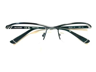 Nike Men's Eyeglasses 6037 001 Titanium Black metal Half Rim Frame 53-17-135 - Image 1 of 3