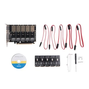 PCIe X16 M.2 Key B NVMe SSD Adapter Card As Shown PCB NGFF SSD Expansion4666 - Afbeelding 1 van 8