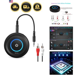 Bluetooth 5.3 Transmitter Receiver Wireless Adapter for TV PC Stereo High Qua... - Picture 1 of 10