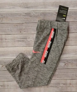 New! Little Girl's NIKE Gray Logo Lightweight Sweatpants Multiple Sizes - Picture 1 of 2