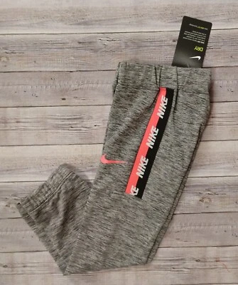 New! Little Girl's NIKE Gray Logo Lightweight Sweatpants Multiple Sizes - Image 1 of 2