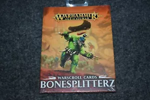 BONESPLITTERZ WARHAMMER AOS AGE OF SIGMAR WARSCROLL CARDS BRAND NEW SEALED - Picture 1 of 3