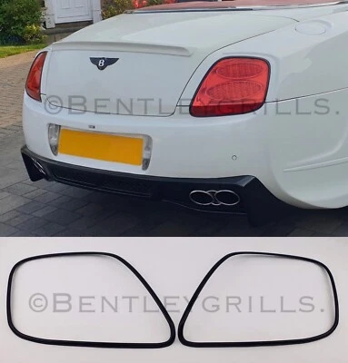 BENTLEY GT GTC BLACK Tail Light Trims Surrounds Frames Rings 03-09 - Image 1 of 4