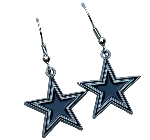 NFL Licensed Dallas Cowboys Dangle Earrings RAM F5D21L Cover