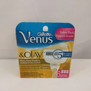 Gillette Venus & Olay 5 Blade Cartridges Razor Women's 6 Count Value Pack - Picture 1 of 6