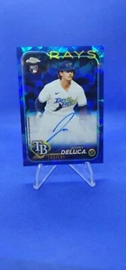 JONNY DELUCA 2024 TOPPS CHROME ROOKIE SAPPHIRE RC AUTO # 143/199 - Picture 1 of 10