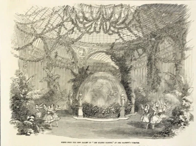 Ballet Scene from Les Quatre Saisons at Her Majesty's illust London News c1856 - image 1 of 2