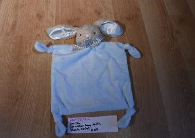 Manta de seguridad Dan Dee azul y marrón conejito conejo sonajero (310-3829-2) Foto 1 de 2