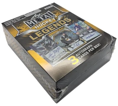 Leyendas de hockey de hoja de metal 2025 caja de hobby sellada de fábrica 3 autógrafos por caja Foto 1 de 2