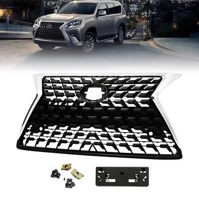 For 2014-2022 LEXUS GX460 Front Bumper Grille Black W/Chrome Frame Foto 1 de 4