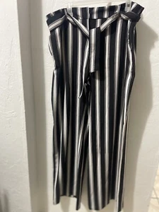 7Avenida NY & Company Women's stripedpants ties on the front,wide leg Size 16#12 - Picture 1 of 13