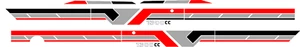SUZUKI SAMURAI DECALS LINES STICKERS CALCOMANIAS GRAFICAS RED GRAY AND BLACK 3M - Bild 1 von 1