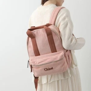 OFFERTA Zaino Chloe bambino C20275 donna ragazza logo ricamato velluto a coste autentico - Foto 1 di 10