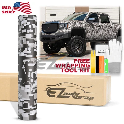 Camuflaje Digital Gris Claro Auto Mate Vinilo Adhesivo Envoltura Calcomanía Hoja Película Foto 1 de 4