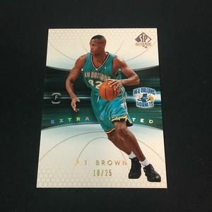 2004-05 SP Authentic PJ BROWN Extra Limited 18/25 New Orleans Hornets *MR26