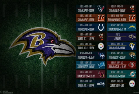 2023 NFL Baltimore Ravens Football Schedule Magnets (Multiple Sizes) Cover