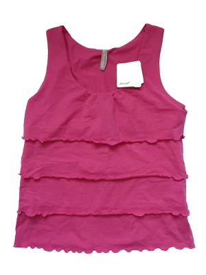 Hanna Andersson M NWT $58 Ladies Top Pink Tiered Body Sleeveless Cotton Stretchy - Image 1 of 4