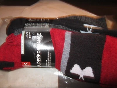 Under Armour UA Performance Crew Socks Men's Size Large 9-12.5 4-Pack MULTICOLOR - Image 1 of 4