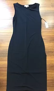 Velvet by Graham Spencer Solid Navy Sleeveless Bodycon Midi Dress Sz S NEW W TAG - Picture 1 of 6