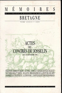 SOCIÉTÉ D'HISTOIRE ET D'ARCHÉOLOGIE DE BRETAGNE. CONGRES DE JOSSELIN. 1995 - Picture 1 of 2