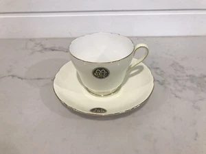 VINTAGE SHELLEY CUP/SAUCER WITH AUSTRALIAN CREST/MONOGRAM - Picture 1 of 14