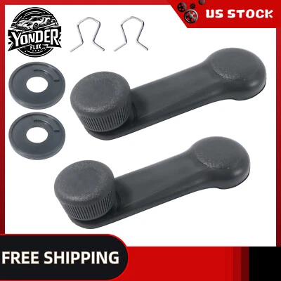 Set of 2 Window Cranks Front or Rear Driver & Passenger Side Sedan Pair - Изображение 1 из 4