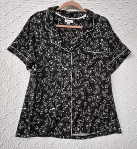 Womens Pajama Set Top And Short Shorts Nicole Miller New York XXL Good Condition - Picture 1 of 7