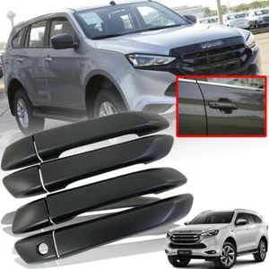 For Isuzu MU-X 2020-2021 SUV 4 Side Doors Handle Cover Matte Black Trim NOTOP - Picture 1 of 7