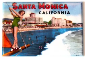 Santa Monica California KÜHLSCHRANKMAGNET Reisesuvenir - Bild 1 von 3