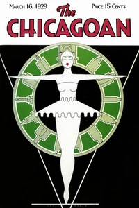 Póster vintage de viaje de turismo de danza ballet moderno de Chicago Illinois envío gratuito - Imagen 1 de 1