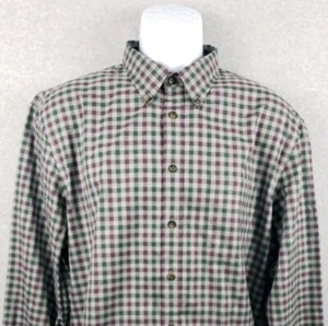 Charles Tyrwhitt Mens Long Sleeve Slim Fit Shirt XL Green Red Plaid - Picture 1 of 6