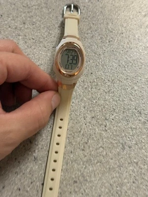 Armitron Gold/Cream Day/Date Digital Watch 45/7034 Cream Band. WITH WORKING BATT - Image 1 of 2