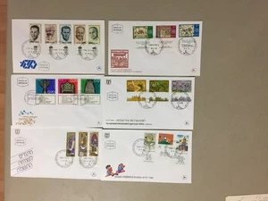 Seis sellos múltiples Israel fdc con TAB - Imagen 1 de 1