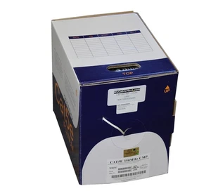 Cable de red a granel CAT5E de 1000 pies CMP/sólido 350 MHz PLENUM blanco - Imagen 1 de 2