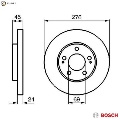 2x BRAKE DISC 0 986 479 035 FOR MITSUBISHI SPACE/RUNNER/WAGON OUTLANDER/SUV 2.0L - Image 1 of 4